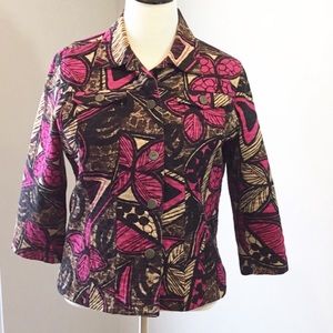 Chico’s Vibrant Colored Jacket Size 2 (12)